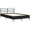 vidaXL Cadre de lit sans matelas noir 140x190 cm