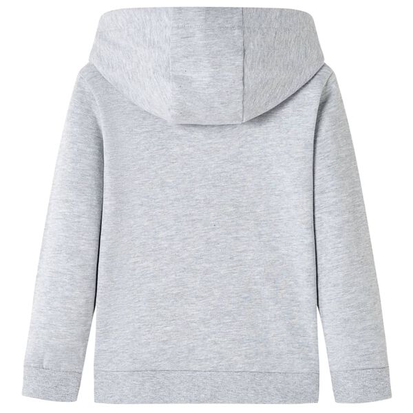 Sweatshirt &agrave; capuche pour enfants m&eacute;lange gris et orange 116