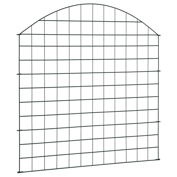 vidaXL Ensemble de clôture de jardin arquée 77,5x78,5 cm vert