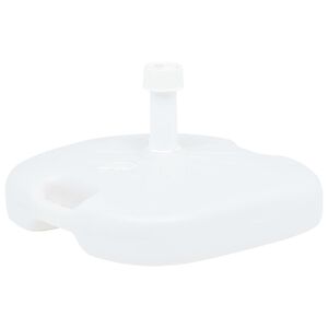 vidaXL Socle de parasol rempli de sable/d'eau 16 L Blanc Plastique