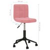 vidaXL Chaises pivotantes &agrave; manger lot de 2 rose velours