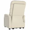 vidaXL Fauteuil de massage Blanc cr&egrave;me Similicuir