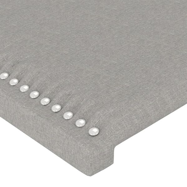 vidaXL T&ecirc;tes de lit 2 pcs Gris clair 100x5x78/88 cm Tissu