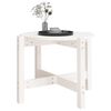 vidaXL Table basse Blanc Ø 62,5x45 cm Bois massif de pin