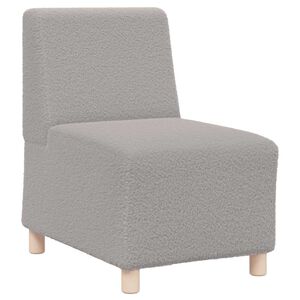 vidaXL Canap&eacute; modulaire sans accoudoirs Gris clair 55 cm Tissu imitation laine boucl&eacute;e