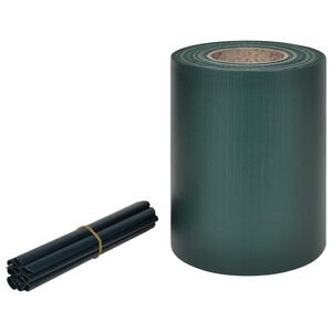 vidaXL Bande de confidentialit&eacute; PVC 70 x 0,19 m Verte
