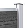 vidaXL Ensemble de panneau de clôture WPC 526x105 cm Noir