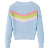 Pull-over tricot&eacute; pour enfants bleu 140