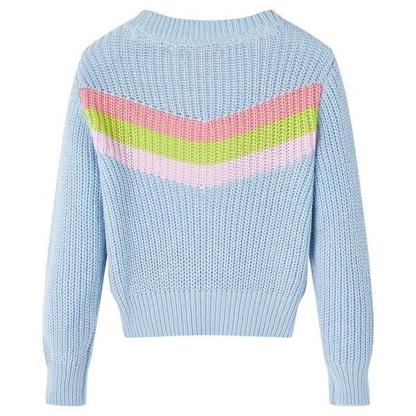 Pull-over tricot&eacute; pour enfants bleu 140