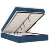 VidaXL Cadre de lit ottoman avec matelas bleu 140x200 cm tissu