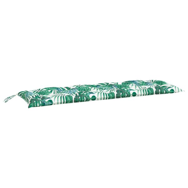 vidaXL Coussins de banc de jardin lot de 2 motif de feuilles