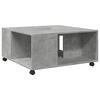 vidaXL Table basse gris b&eacute;ton 80x80x40 cm bois d'ing&eacute;nierie