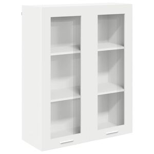 vidaXL Armoire suspendue Blanc 80 x 31 x 100 cm Bois d'ing&eacute;nierie