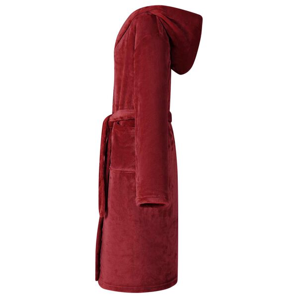 vidaXL Peignoir avec capuche Rouge Bordeaux s Flanelle