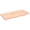vidaXL Comptoir de salle de bain 80x40x(2-4) cm bois massif non trait&eacute;