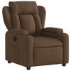 vidaXL Fauteuil inclinable &eacute;lectrique Marron Tissu