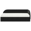 vidaXL Cadre de lit d'angle avec matelas 2 pcs Noir Velours