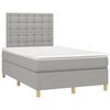 vidaXL Sommier &agrave; lattes de lit avec matelas Gris clair 120x200cm Tissu
