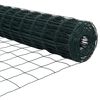 vidaXL Cl&ocirc;ture avec poteau Vert 0,4 x 10 m Acier et PVC