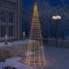 vidaXL Arbre de No&euml;l c&ocirc;ne 330 LED blanc chaud d&eacute;coration 100x300 cm