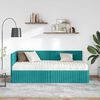 vidaXL Cadre de lit d'angle avec matelas 2 pcs Turquoise Velours