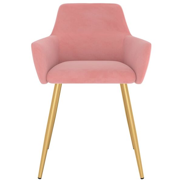 vidaXL Chaises &agrave; manger lot de 6 rose velours
