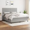 vidaXL Sommier &agrave; lattes de lit avec matelas Gris clair 180x200cm Tissu