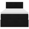 VidaXL Cadre de lit ottoman avec matelas noir 100x200cm velours