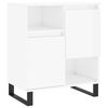 vidaXL Buffets 2 pcs blanc brillant bois d'ing&eacute;nierie