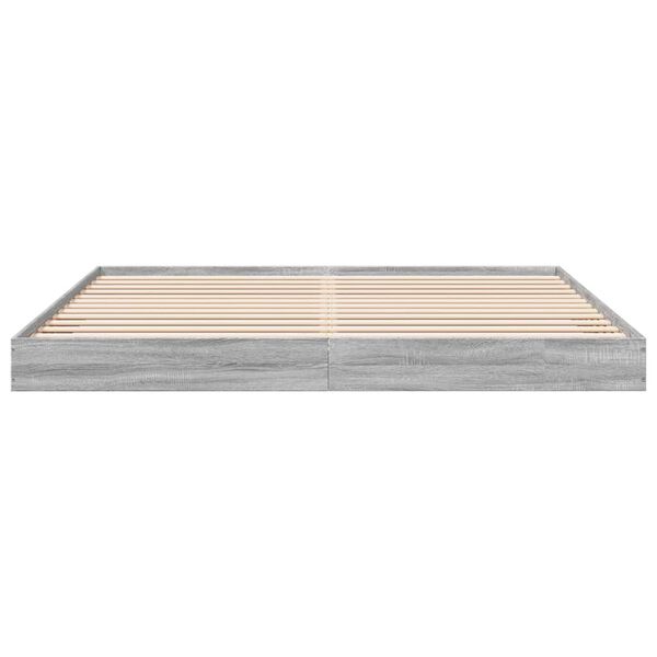 vidaXL Cadre de lit sans matelas sonoma gris 180x200 cm