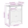 vidaXL Armoire de lavabo de salle de bain BODO gris 70x35x80 cm