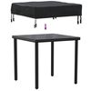 vidaXL Housse de Table Uni Noir 62 x 62 x 15 cm tissu