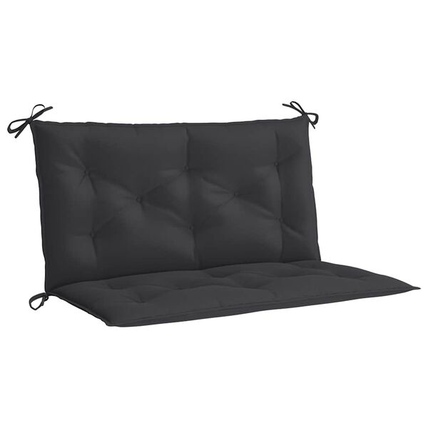 vidaXL Coussin de banc de jardin noir 100x(50+50)x7 cm tissu oxford