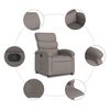 vidaXL Fauteuil inclinable Taupe Tissu