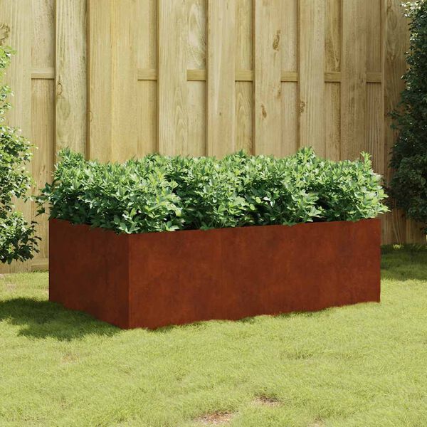 vidaXL Lit sur&eacute;lev&eacute; de jardin 120x80x40 cm acier corten