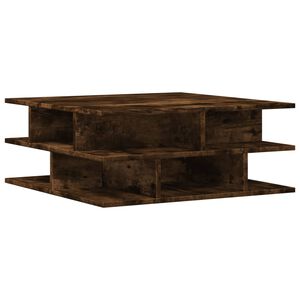 vidaXL Table basse ch&ecirc;ne fum&eacute; 70x70x29 cm bois d'ing&eacute;nierie
