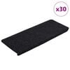 vidaXL Tapis d'escalier auto-adh&eacute;sifs 30 pcs noir 65x24,5x3,5 cm