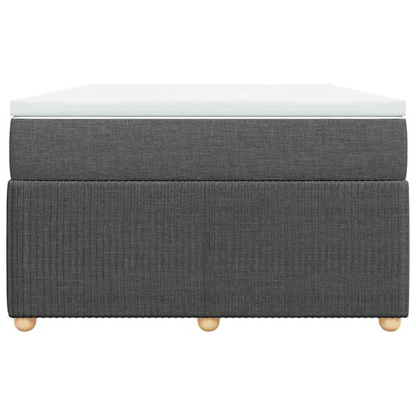 vidaXL Sommier &agrave; lattes de lit avec matelas Gris fonc&eacute; 120x200cm Tissu