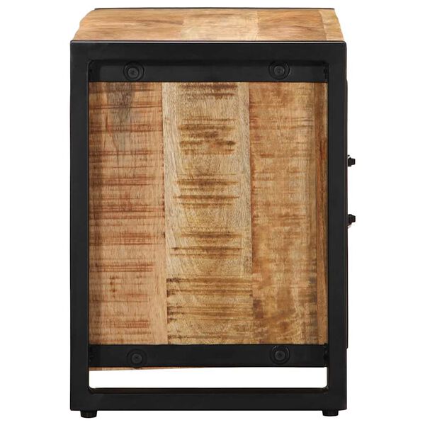 vidaXL Meuble TV 80x30x40 cm bois massif de manguier brut