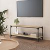 vidaXL Meuble TV Ch&ecirc;ne sonoma 100x33x41 cm Bois d'ing&eacute;nierie et acier