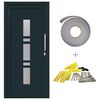 vidaXL Porte Frontale 108 x 208 cm PVC Anthracite