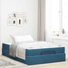 vidaXL Cadre de lit avec matelas avec matelas 2 pcs Bleu Velours