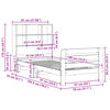 vidaXL Cadre de lit sans matelas cire marron 75x190 cm bois pin massif