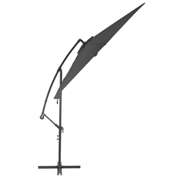vidaXL Parasol de jardin en porte-à-faux et poteau en aluminium