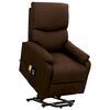 vidaXL Fauteuil de massage Marron fonc&eacute; Tissu