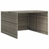 vidaXL Garage pour robot tondeuse gris 86x90x52/57 cm r&eacute;sine tress&eacute;e