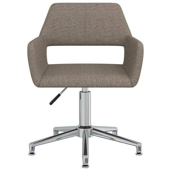 vidaXL Chaises pivotantes &agrave; manger lot de 4 taupe tissu