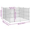 vidaXL Chenil d'ext&eacute;rieur pour chiens 300 x 300 x 185 cm