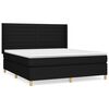 vidaXL Sommier &agrave; lattes de lit avec matelas Noir 180x200 cm Tissu
