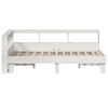 vidaXL Lit biblioth&egrave;que sans matelas blanc 140x190 cm bois pin massif